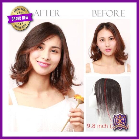 Human Hair Topper for Thinning Hair, 9.8\
